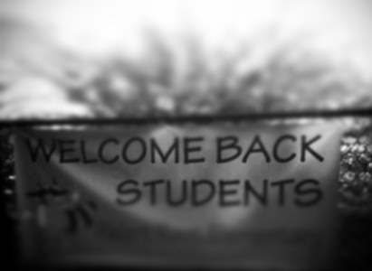welcome back sign