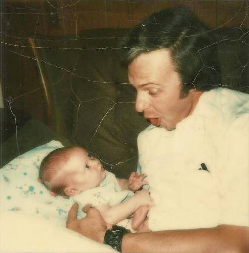 Dad with newborn me 1974